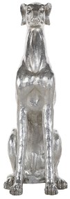 Estatueta decorativa 80 cm prateada GREYHOUND Beliani