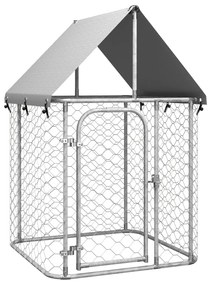 vidaXL Canil de exterior com telhado 100x100x150 cm