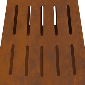 Fogueira Quadrada vidaXL 50x50x70 cm em Aço Envelhecido