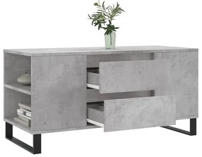 Mesa de centro derivados de madeira cinza cimento