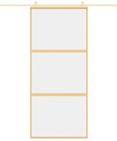 Porta deslizante 90x205 cm vidro ESG/alumínio dourado
