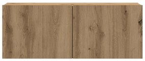 Conjunto de armário TV parede 8 pcs madeira carvalho artisiano