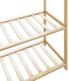 Roupeiro com prateleiras 110x40x175 cm bambu