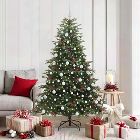 vidaXL Árvore de Natal Artificial Verde 180 cm PVC, Metal e Plástico