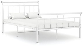 325037 vidaXL Estrutura de cama 120x200 cm metal branco