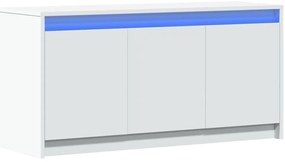 Móvel de TV com luzes LED derivados de madeira branco