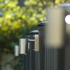 Candeeiro de parede exterior em aço IP44 - Solo