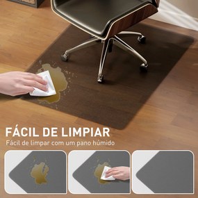 Tapete Protetor para Chão 120x90 cm Tapete para Cadeira de Escritório Protetor de Chão Preto