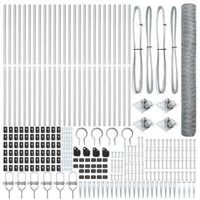 Cerca Hexagonal vidaXL 1.4x50 m Aço Galvanizado