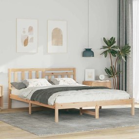 Estrutura da Cama com cabeceira Castanho 160 x 200 cm