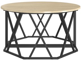 Mesa de Café vidaXL Carvalho Sonoma 80x80x42 cm Madeira de engenharia