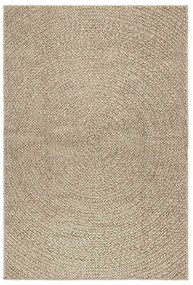 Tapete ZIZUR bege 120x170 cm aspeto de juta interior e exterior