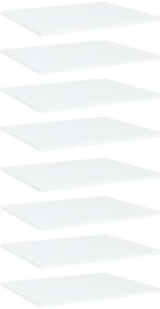 vidaXL Prateleiras para estante 8 pcs 60x50x1,5cm contraplacado branco