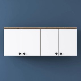 Armário Multiusos BA120 – Nogueira e Branco – 120x46,8x42,5 cm