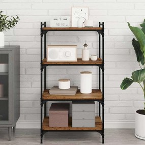vidaXL Prancha de Estante para Livros 4 pcs Castanho 100 x 40 x 1.5cm