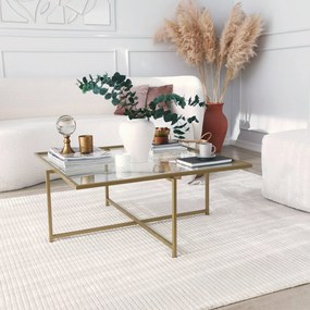 Mesa de Centro Sun S408 – Dourada – 85x35x85 cm