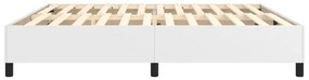 Estrutura de cama 200x200 cm couro artificial branco