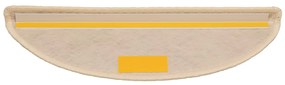 Tapetes escada adesivos aspeto sisal 15 pcs 56x17x3 cm berbere