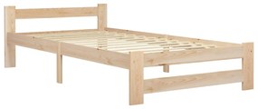 Estrutura de cama 90x200 cm pinho maciço