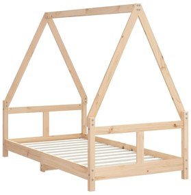 Estrutura de cama infantil 80x160 cm pinho maciço