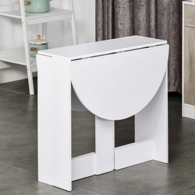 Mesa de Jantar Dobrável - Branco - Design Minimalista