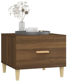 Mesa centro 50x50x40 cm derivados de madeira carvalho castanho