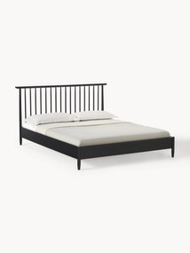 Cama com cabeceira de madeira de pinho Windsor