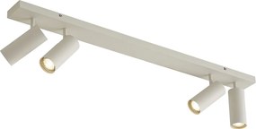 Foco de teto moderno bege 4 luzes ajustável - Renna