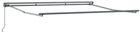 Toldo Retrátil Manual vidaXL Laranja e Marrom 400x300 cm
