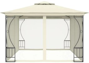 Gazebo com redes 300x400x265 cm creme