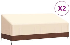 vidaXL Capas p/ bancos de 3 lugares 2 pcs 204x86x48/73 cm oxford 600D