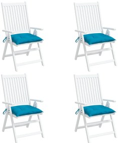 Almofadões de cadeira 4 pcs 40x40x7 cm tecido oxford azul-claro