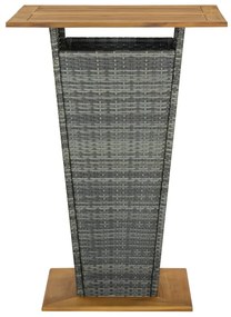 3 pcs conjunto de bar para jardim cinzento