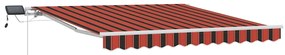 Toldo Retrátil Laranja e Marrom 300 x 250 cm laranja e castanho