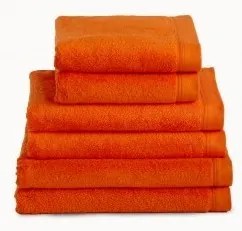 Toalhas banho 100% algodão penteado 580 gr. cor de laranja: 1 Toalha 70x140 cm - 1 toalha 50x100 cm -  1 toalha 30x50 cm - 1 luva turco 15x21 cm
