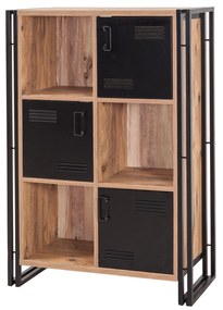 Estante Cosmo – Pinho Atlântico Preto – 89x127x35 cm
