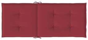 Almofadões p/ cadeiras altas jardim 2 pcs tecido vermelho tinto
