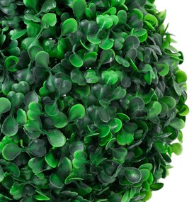 Planta artificial buxo em forma de esfera com vaso 90 cm verde