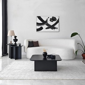 Conjunto de Mesas de Café Blues – Preto – 40x50x40 cm / 40x55x40 cm /