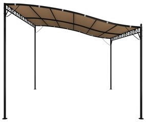 Toldo 4x3 m 180 g/m² tecido e aço cinzento-acastanhado