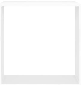 Prateleiras de parede em forma de cubo 3 pcs MDF branco