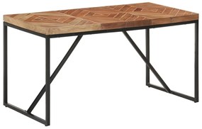 Mesa de jantar 140x70x76 cm madeira acácia maciça e mangueira