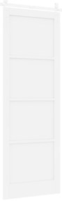 Porta Deslizante vidaXL com Conjunto de Hardware Branco 83x232 cm Made