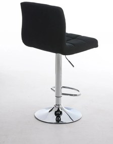 Banco de bar Peru em tecido 46 x 94-114 x 47 cm Preto