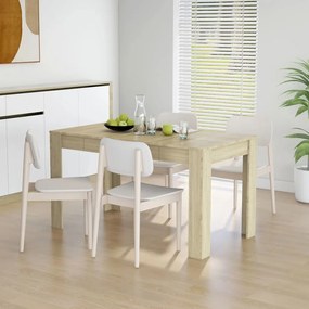 vidaXL Mesa de jantar 140x74,5x76 cm contraplacado cor carvalho sonoma