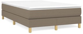 Cama boxspring c/ colchão 120x190cm tecido castanho-acinzentado