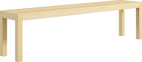 HOMCOM Banco, espaço para 3 pessoas, até 330 kg, madeira de pinho, 175x33x45 cm | Aosom Portugal