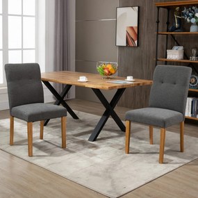 Conjunto de 2 Cadeiras Janel - Cinza - Design Nórdico