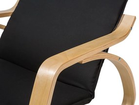 Cadeira de baloiço em tecido preto WESTON Beliani