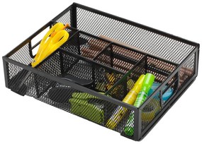 Organizador de Secretária Q-Connect Bandeja Metálica Turquesa com 6 Departamentos 235x183x65 mm
